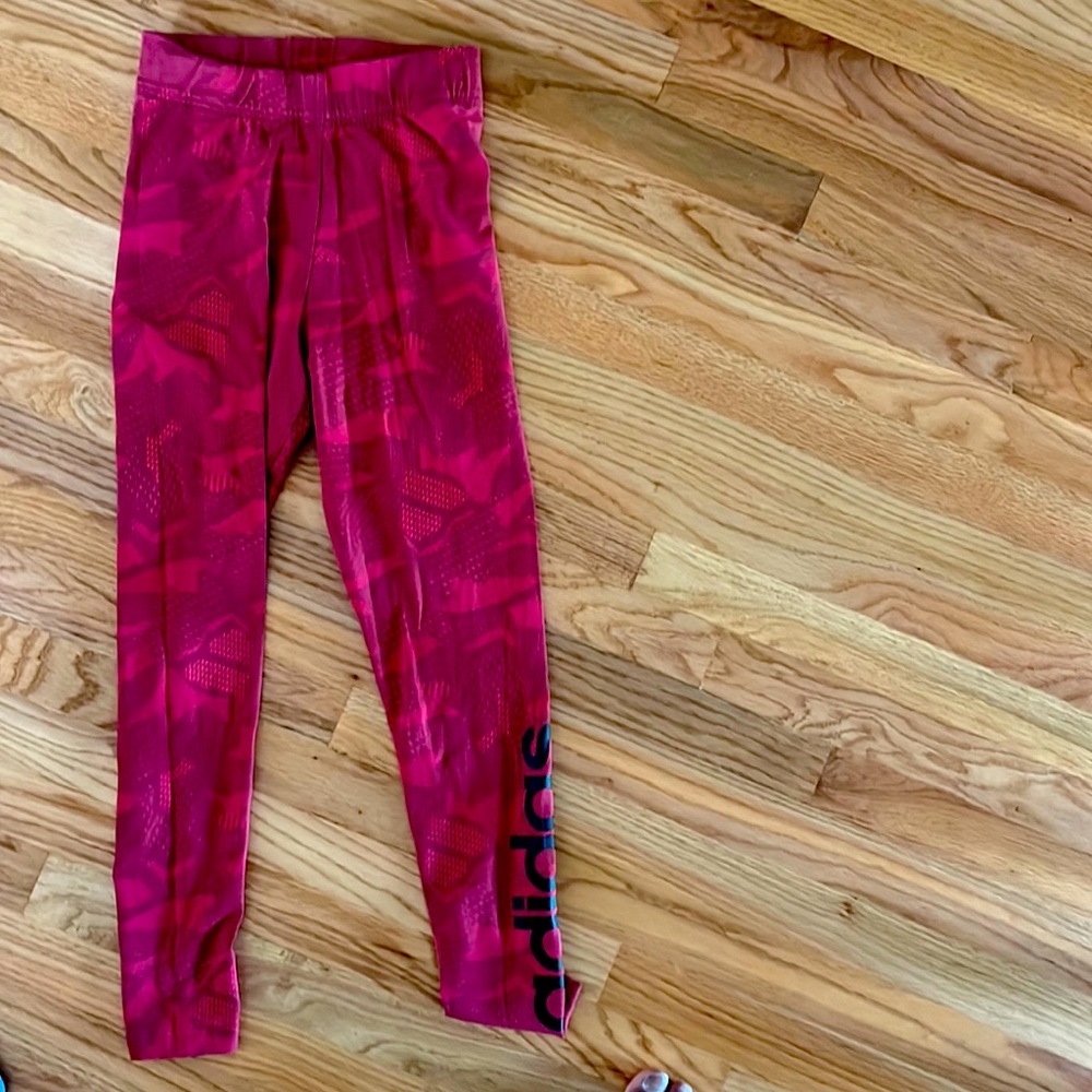 Adidas red leggings